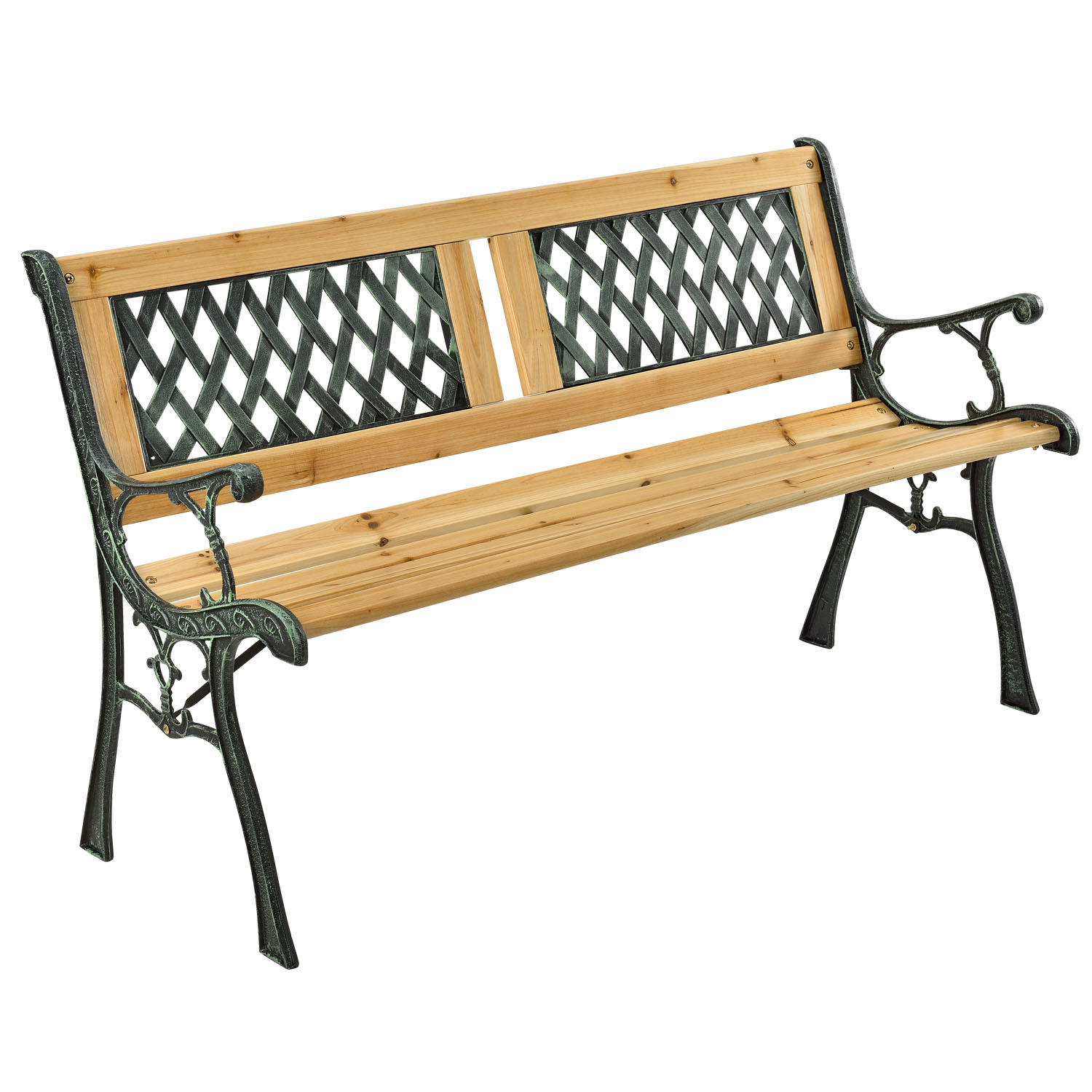 E-shop Juskys 2-miestna záhradná lavica Sanremo z lakovaného dreva a kovových častí