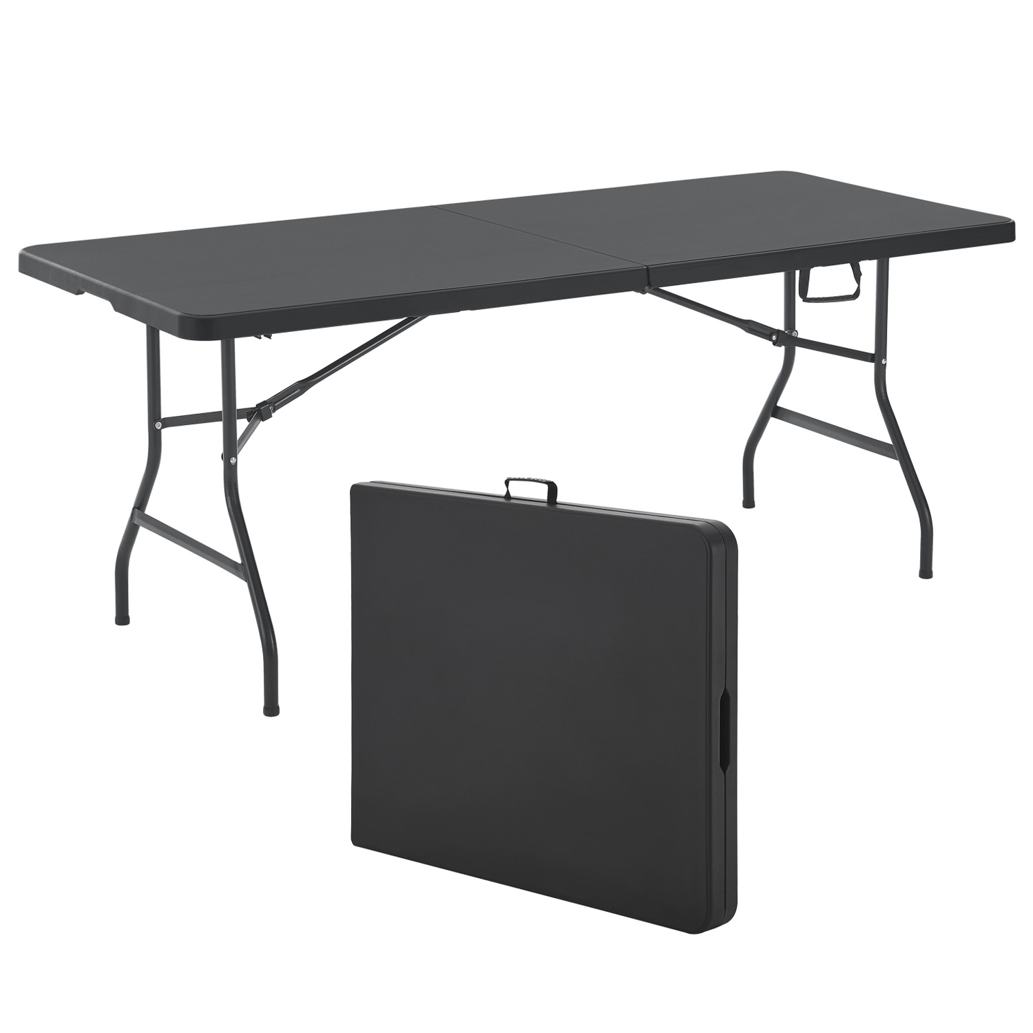 E-shop Juskys Bufetový stôl XL skladací čierny