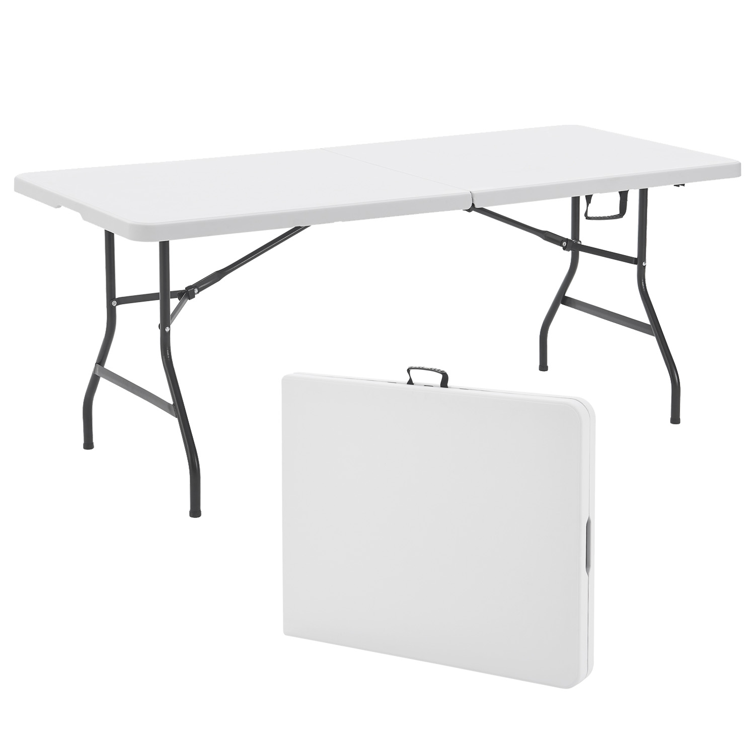 E-shop Juskys Bufetový stôl XL skladací biely