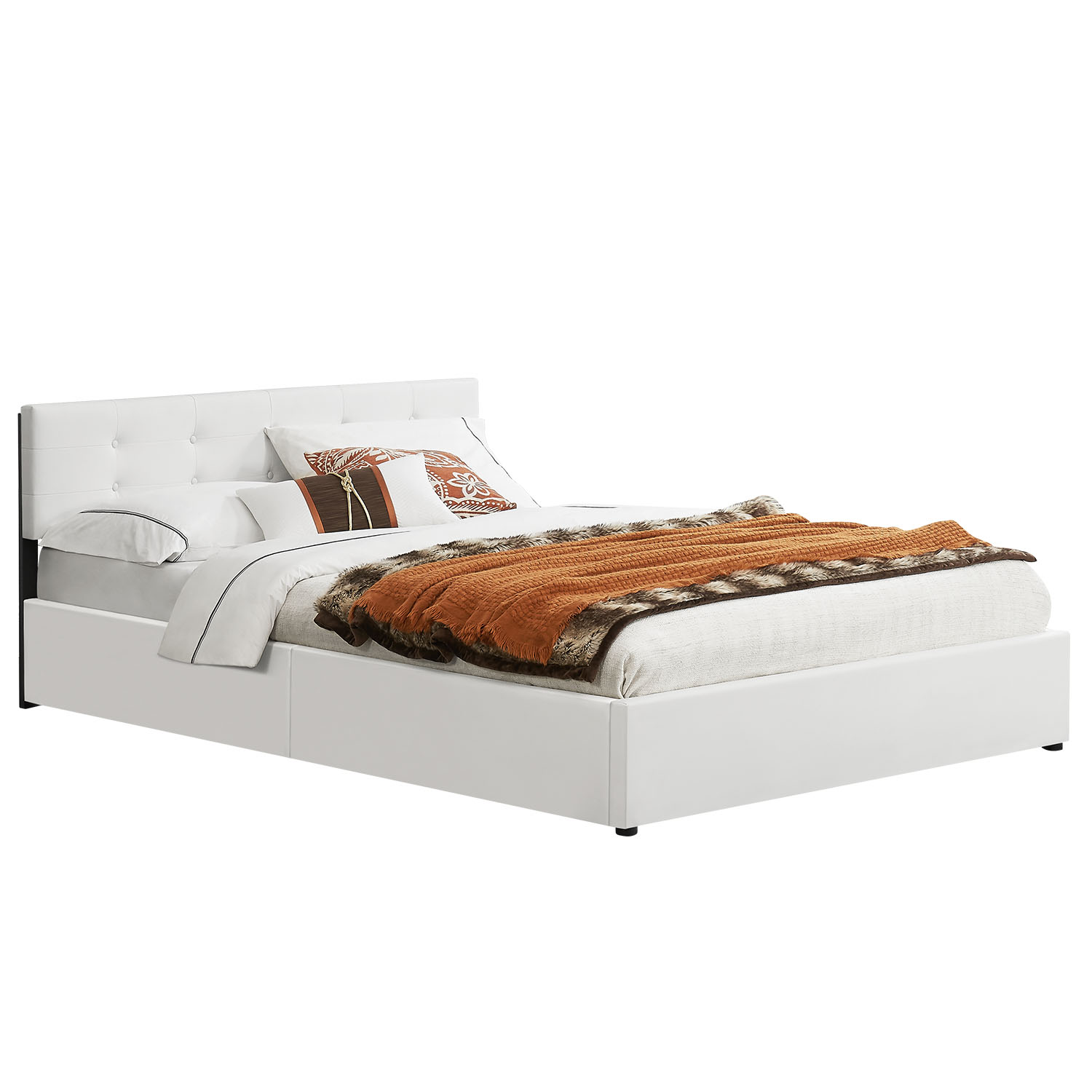Juskys Čalúnená posteľ ,,Marbella" 140 x 200 cm - biela