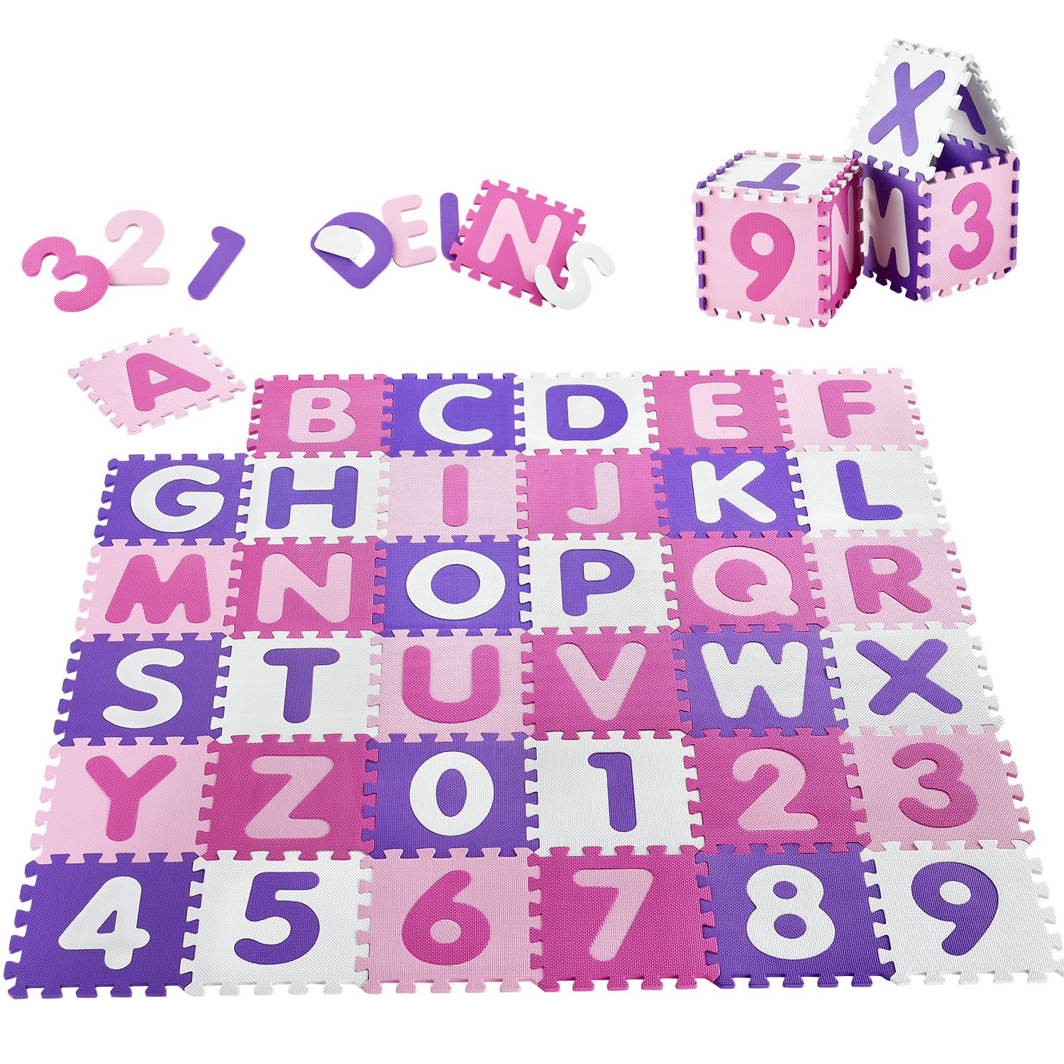 Juskys Detské puzzle Juna 36 časti od A po Z a od 0 po 9