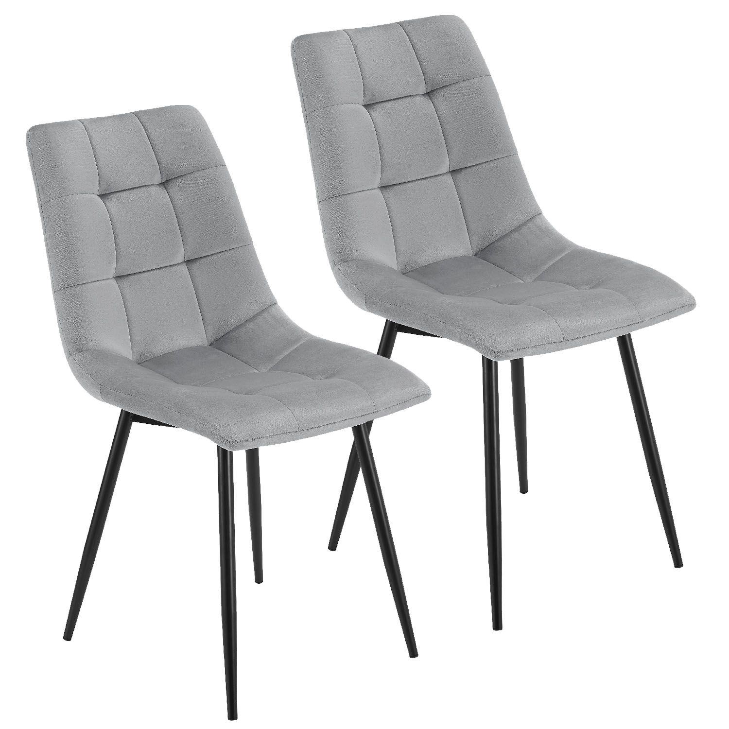 E-shop Juskys Jedálenská stolička Blanca 2ks set - svetlosivá