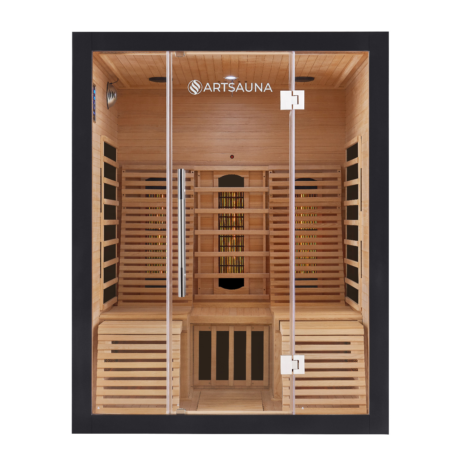 E-shop Juskys Infračervená sauna Helsinki 150 s technológiou Dual Technology čierna