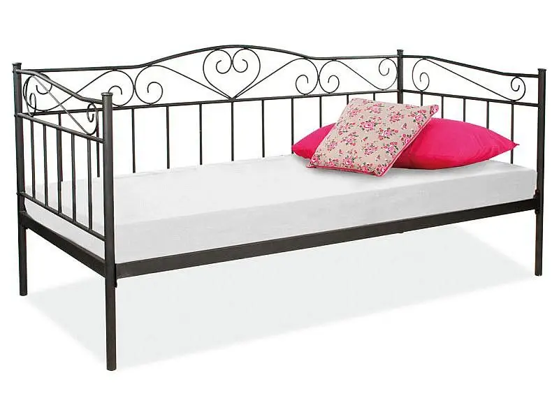 E-shop Signal Kovová posteľ BIRMA 90 x 200 cm čierna