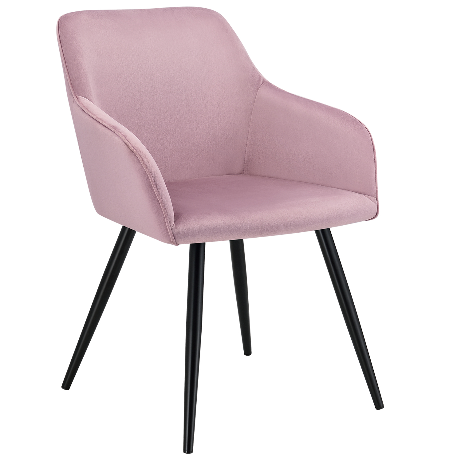 Eshopist Lounge stolička Tarje so zamatovým poťahom v staroružovej farbe