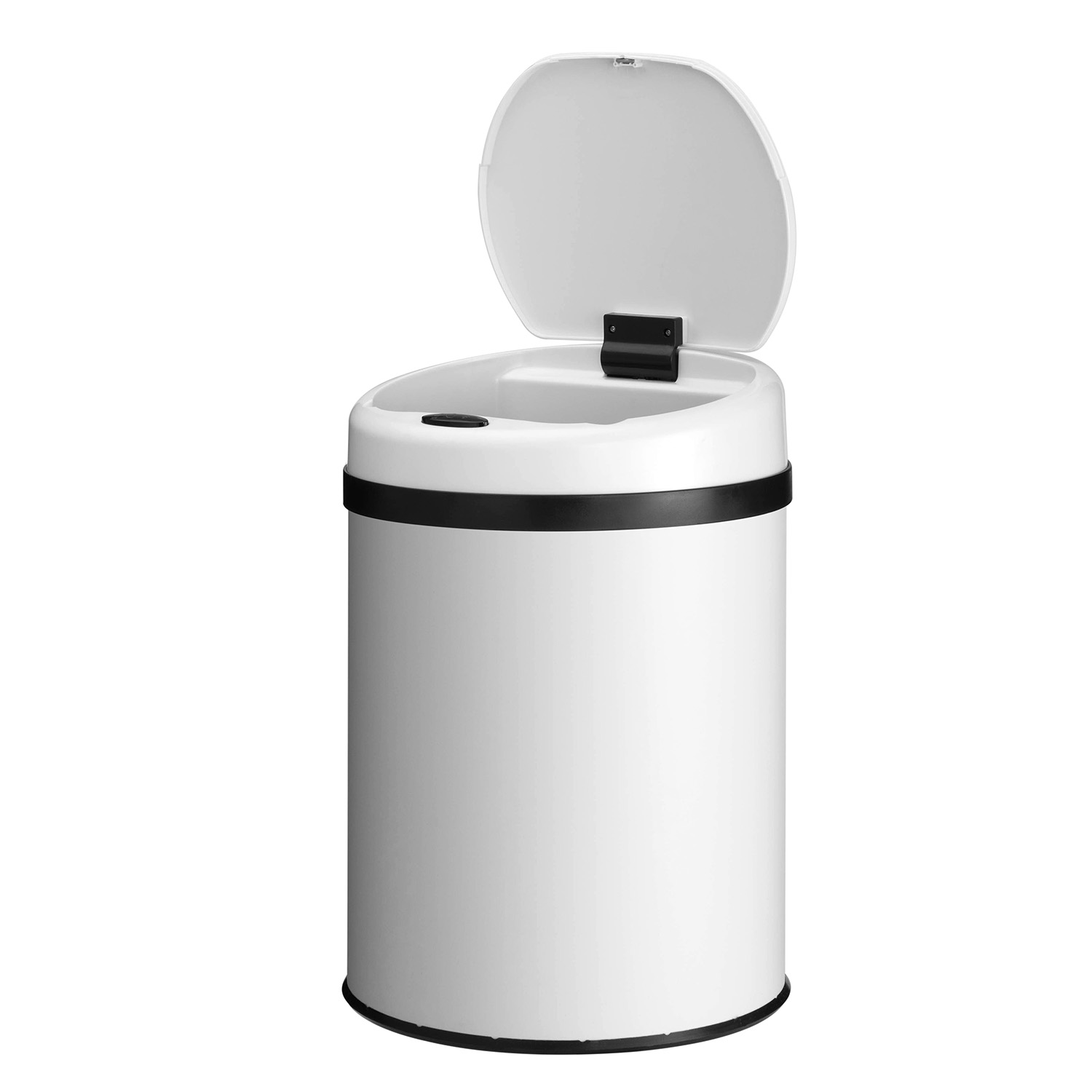 E-shop Juskys Okrúhly odpadkový kôš so senzorom - 30 L - biely