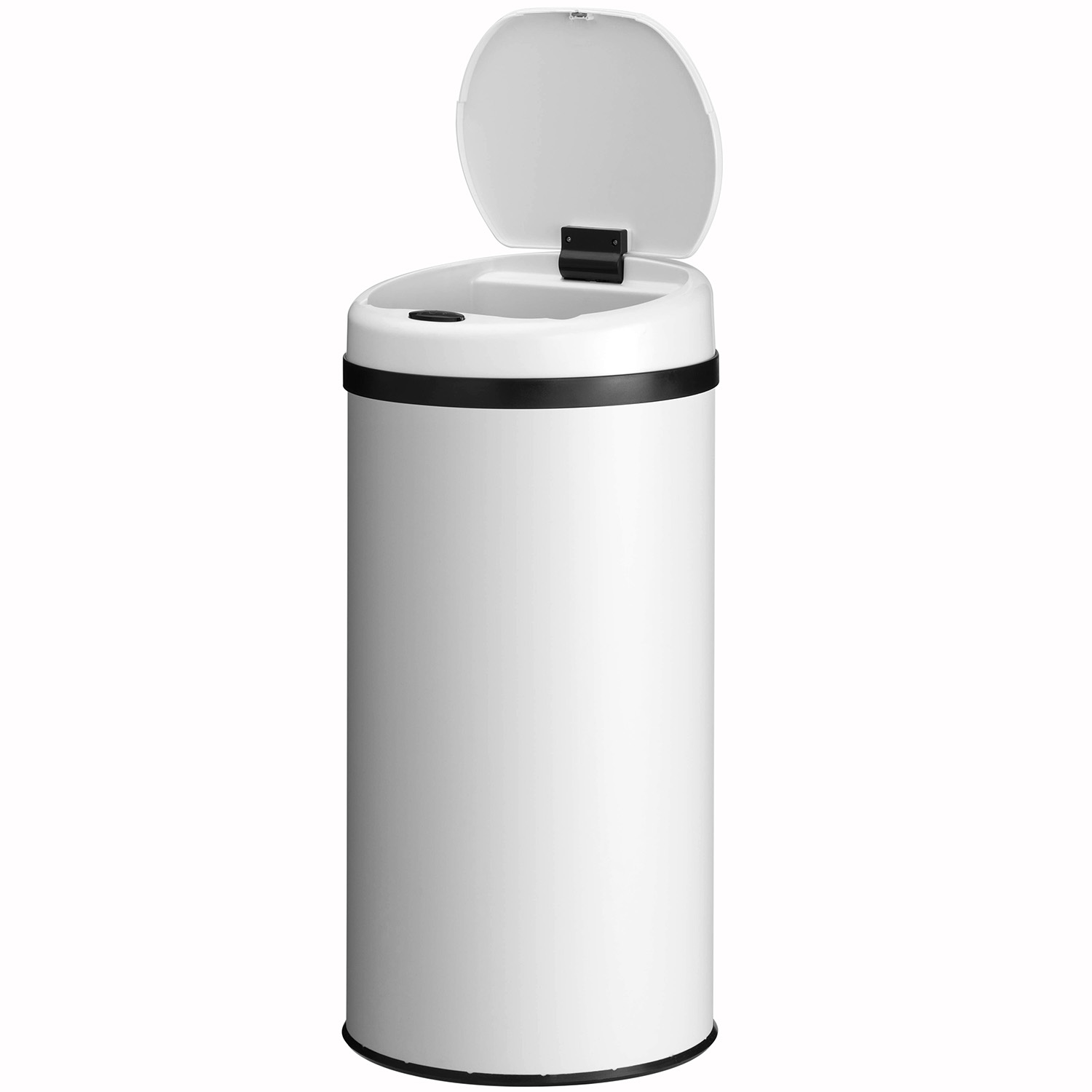 E-shop Juskys Okrúhly odpadkový kôš so senzorom - 40 L - biely