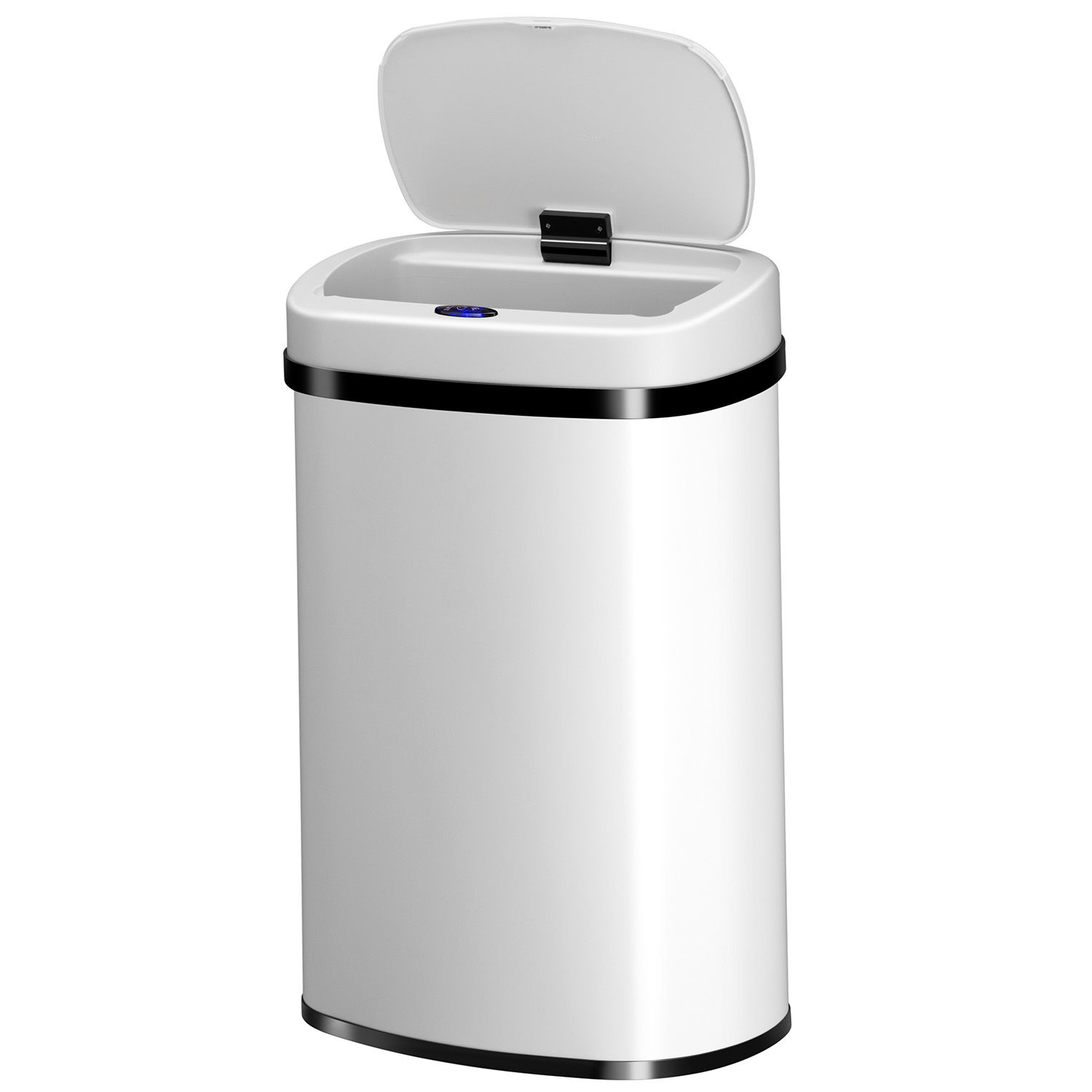 E-shop Juskys Štvorcový odpadkový kôš so senzorom - 50 L - biela