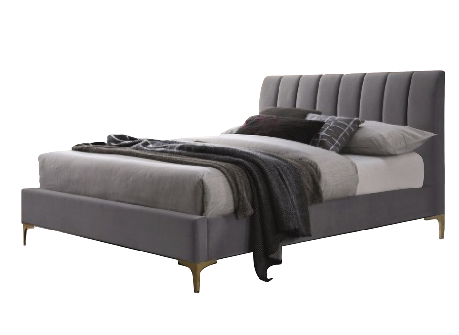 Signal Čalúnená posteľc 160 x 200 cm farba šedá / zlatá