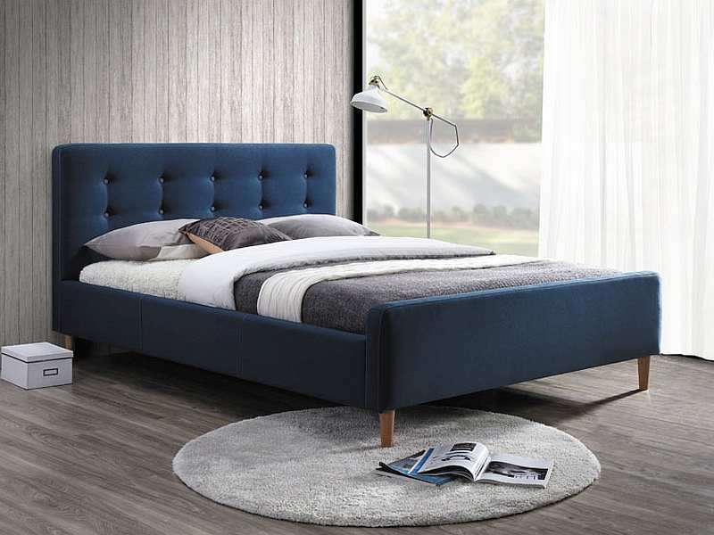 Signal Čalúnená posteľ PINKO 160 x 200 cm farba modrá