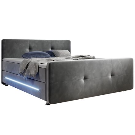 Pružinová posteľ Houston 140 x 200 cm sivá