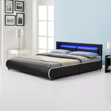 Čalúnená posteľ ,, Murcia" 180 x 200 cm - čierna