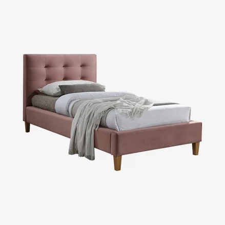 Čalúnená posteľ TEXAS 90 x 200 cm farba ružová/ dub