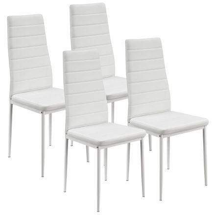 Jedálenská stolička Loja 4ks set - biela