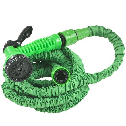Flexibilná záhradná hadica Aqua 7,5m s multifunkcionálnou hlavicou zelená