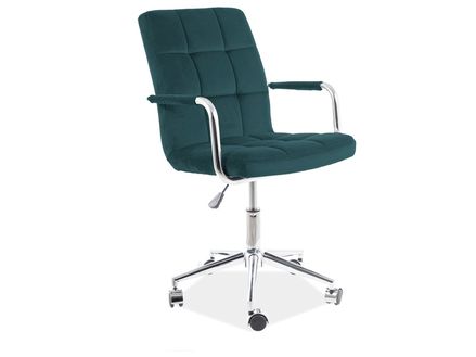 Kancelárska stolička Q-022 zamat zelená bluvel 78