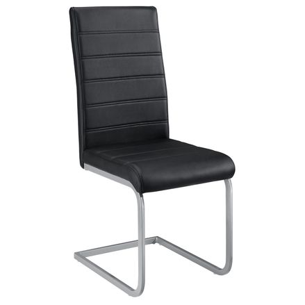 Konzolová stolička Vegas sada 2 kusov zo syntetickej kože v čiernej farbe