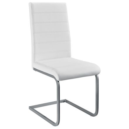 Konzolová stolička Vegas sada 2 kusov zo syntetickej kože v bielej farbe