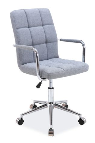 Kancelárska stolička Q-022 zamat sivá bluvel 14