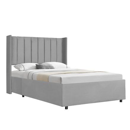 Čalúnená posteľ Savona 120 x 200 cm - bledosivá