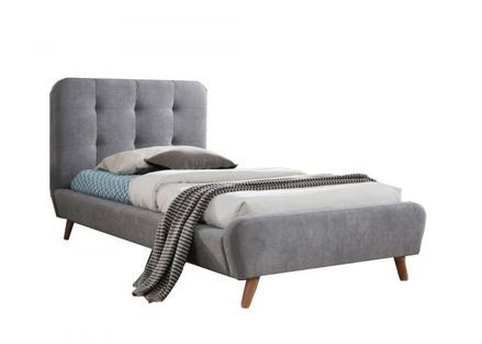 Čalúnená posteľ TIFFANY 90 x 200 cm farba šedá / dub