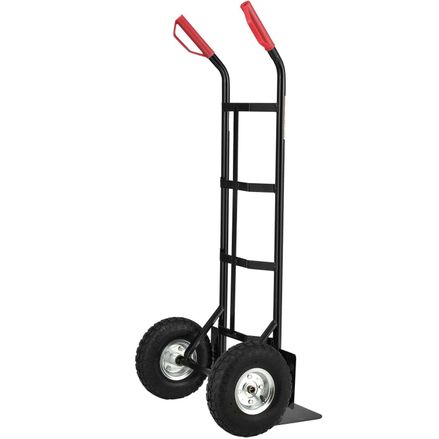 Ručný vozík Basic čierna s červenými rúčkami