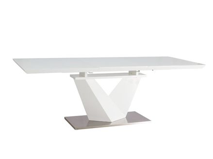 Stôl ALARAS III biely / biely lak 160(220)x90
