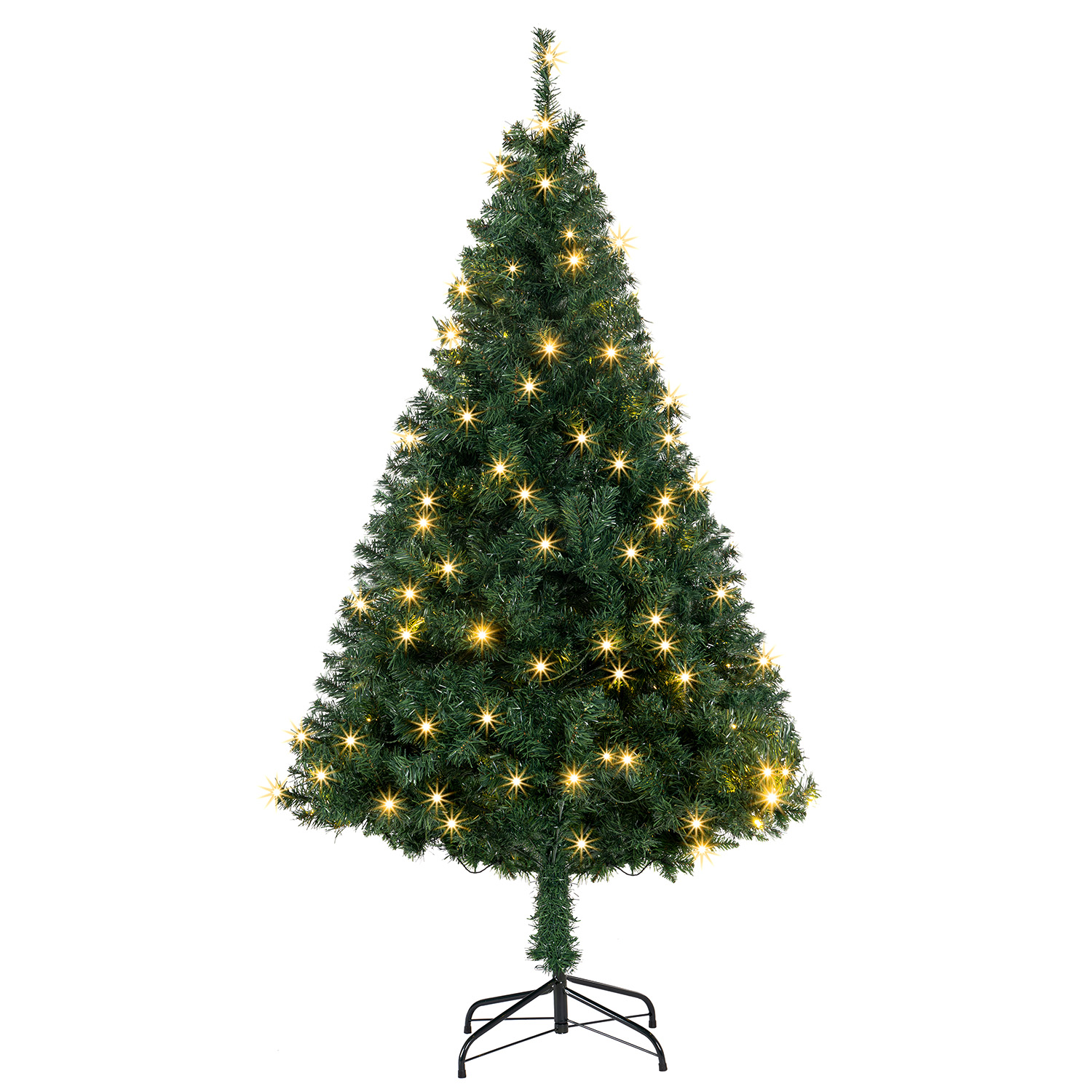 E-shop Juskys Umelý vianočný stromček s LED sviečkami - 180 cm